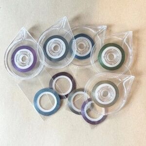 Glitter Nail Art Striping Tapes with Cases